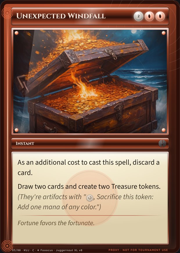 Unexpected Windfall box frame