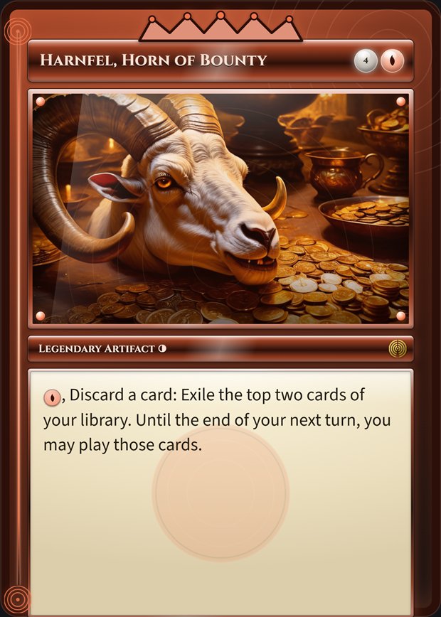 Harnfel, Horn of Bounty box frame