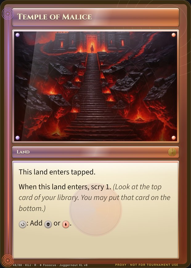 Temple of Malice box frame