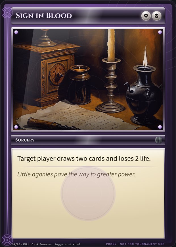 Sign in Blood box frame