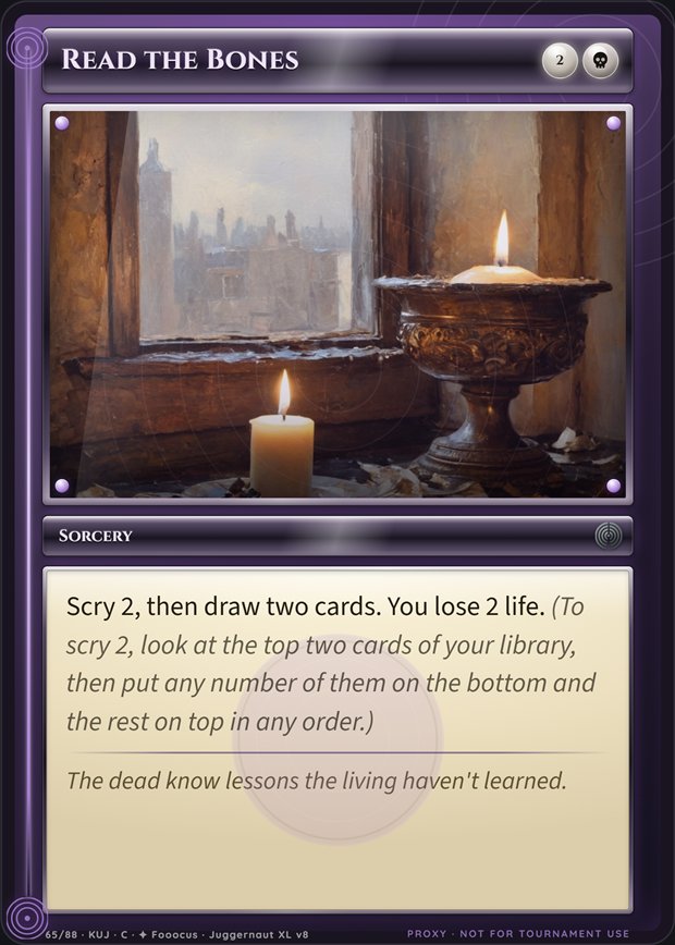 Read the Bones box frame