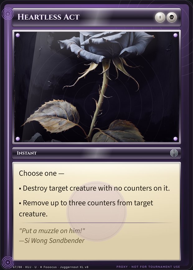 Heartless Act box frame