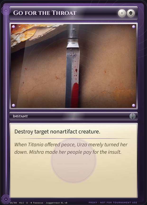Go for the Throat box frame