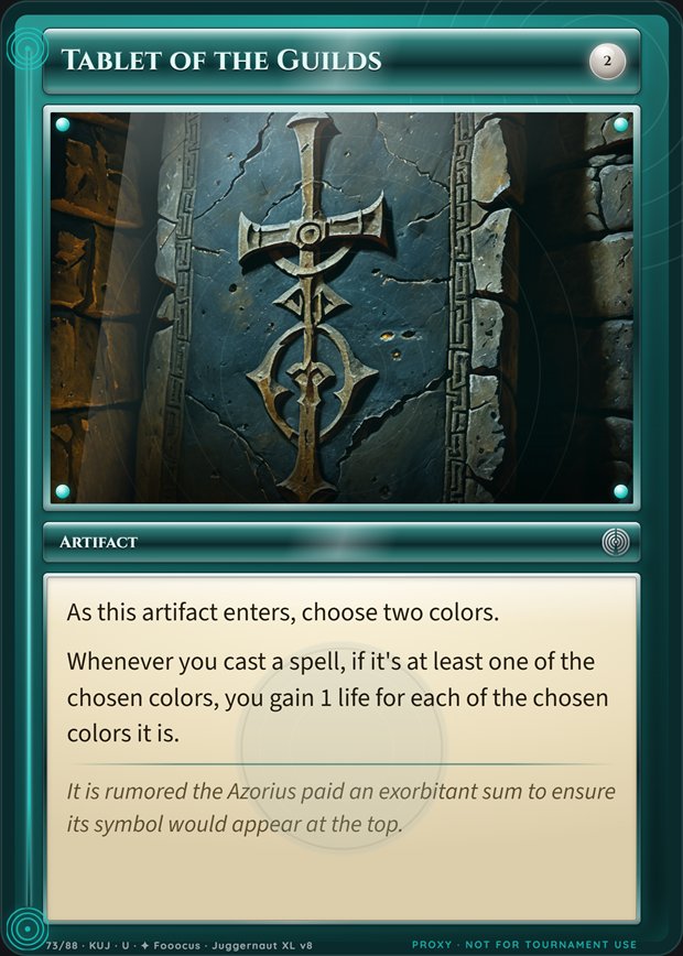 Tablet of the Guilds box frame