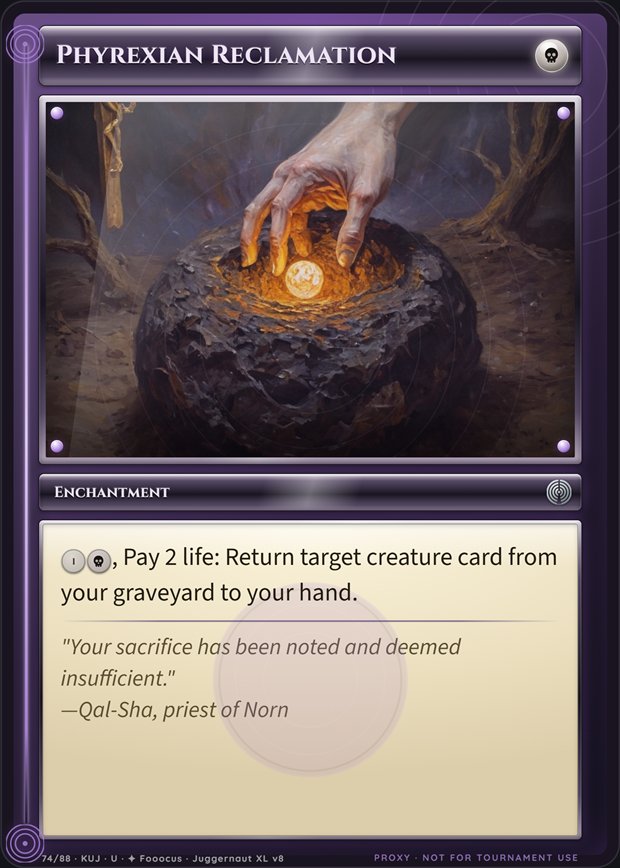 Phyrexian Reclamation box frame