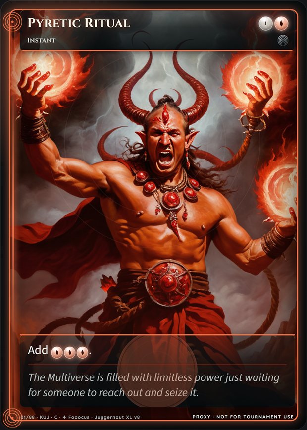 Pyretic Ritual full-art frame
