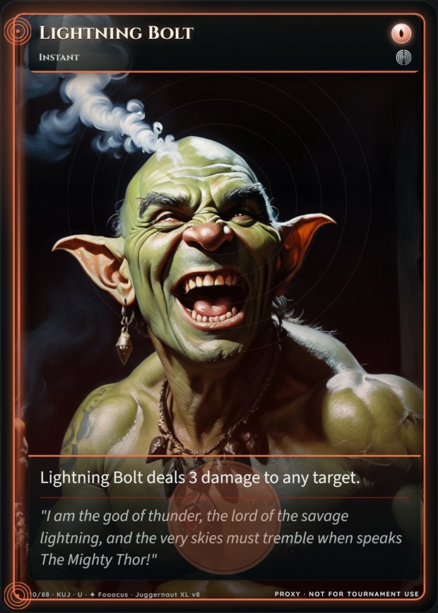Lightning Bolt full-art frame