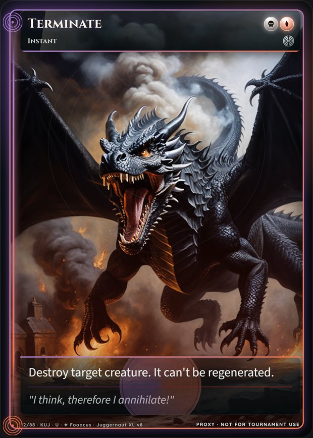 Terminate full-art frame