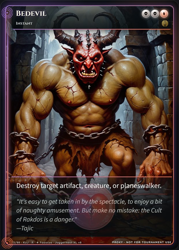 Bedevil full-art frame