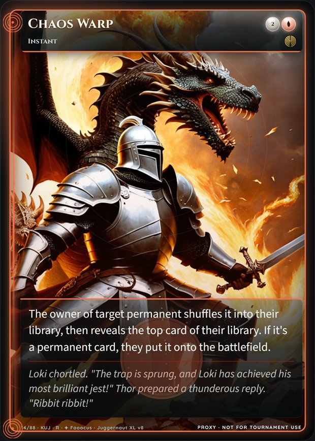 Chaos Warp full-art frame