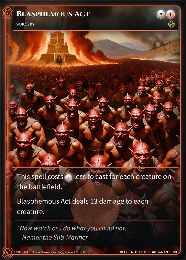 Blasphemous Act full-art frame