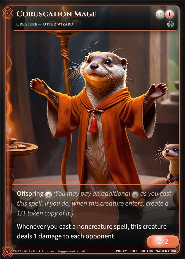 Coruscation Mage full-art frame