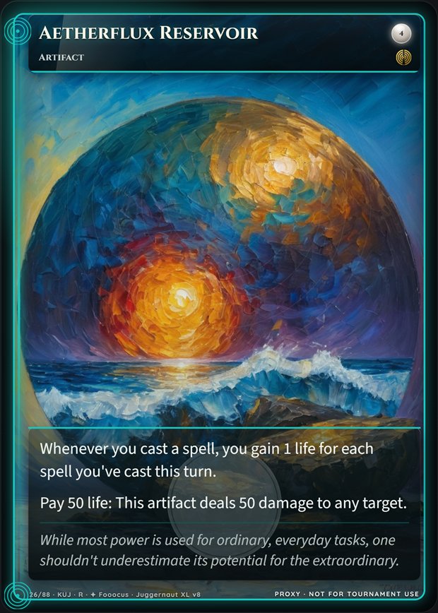 Aetherflux Reservoir full-art frame