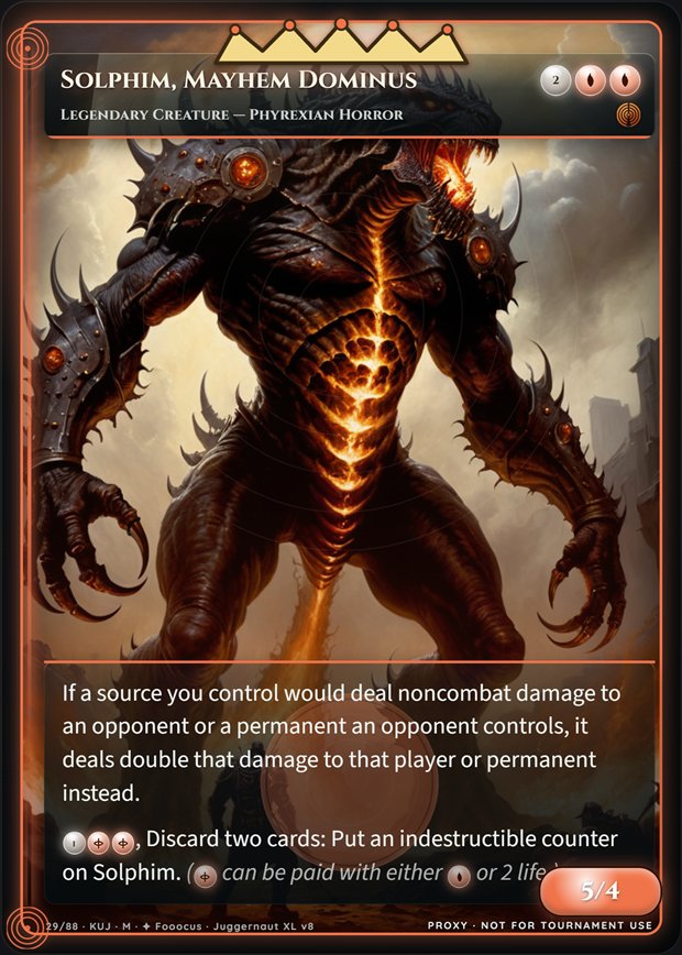 Solphim Mayhem Dominus full-art frame