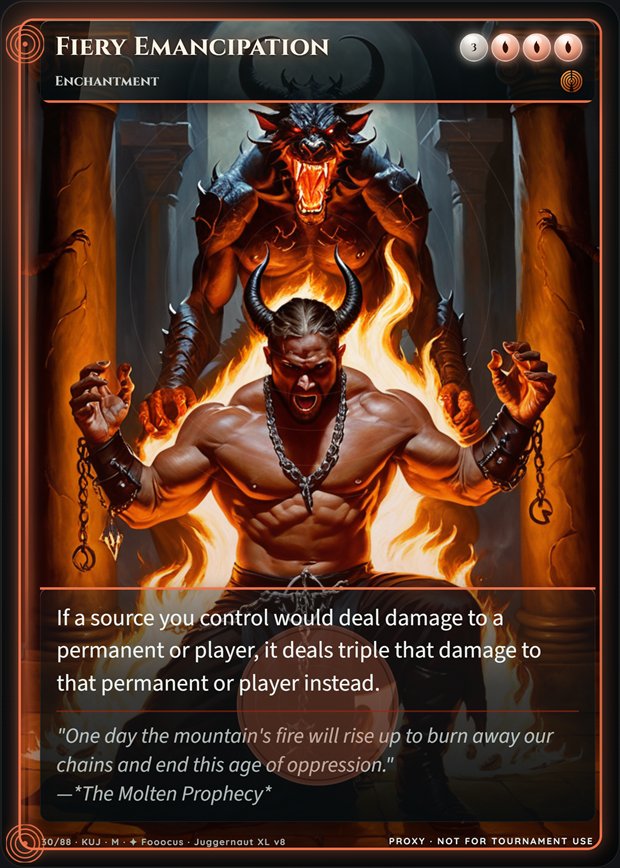 Fiery Emancipation full-art frame