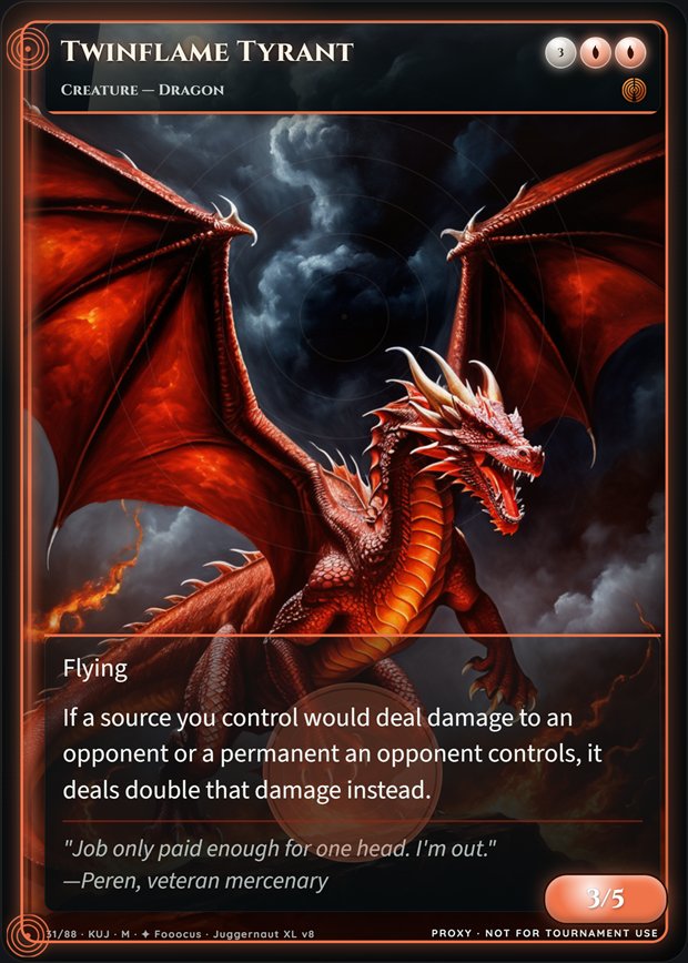 Twinflame Tyrant full-art frame