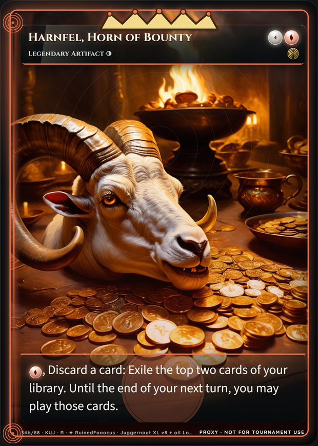 Harnfel, Horn of Bounty full-art frame