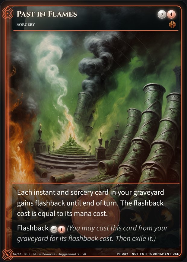 Past in Flames full-art frame