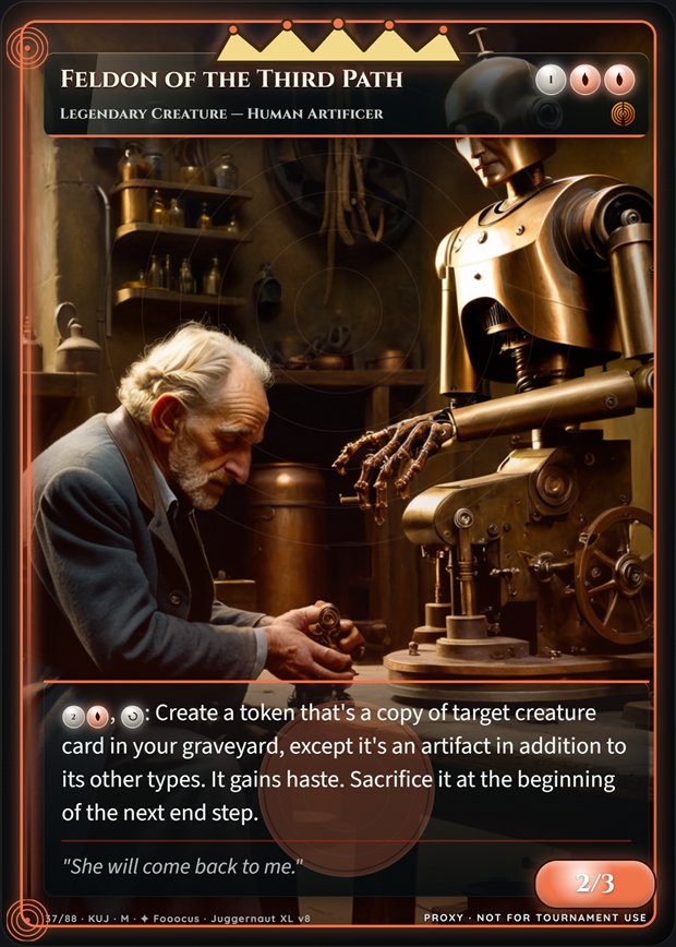 Feldon of the Third Path full-art frame