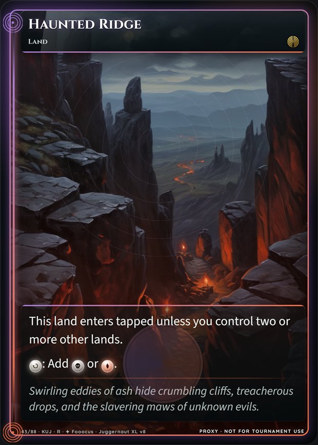 Haunted Ridge full-art frame