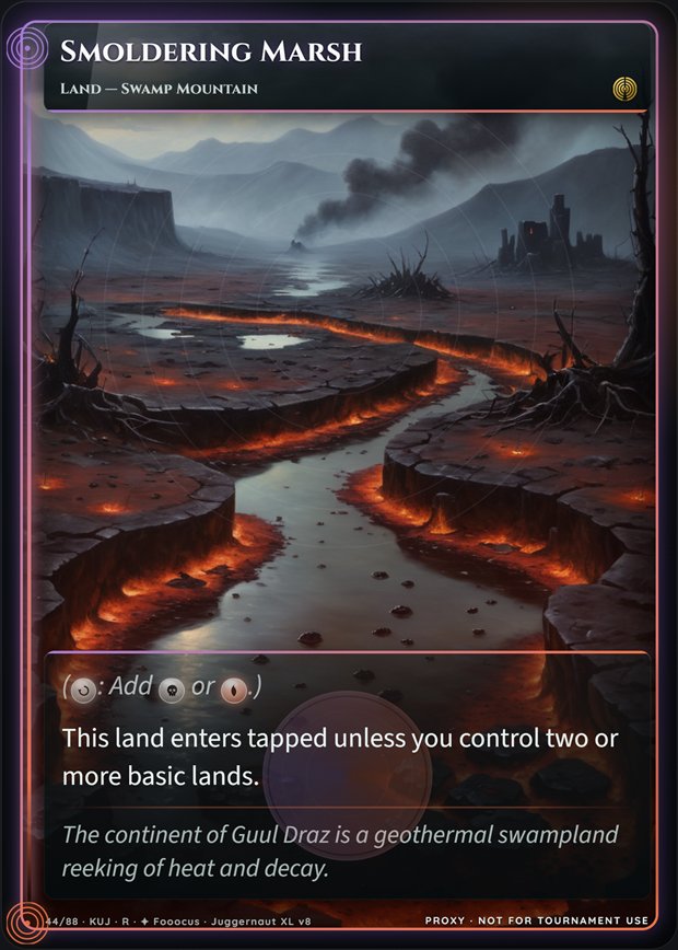 Smoldering Marsh full-art frame