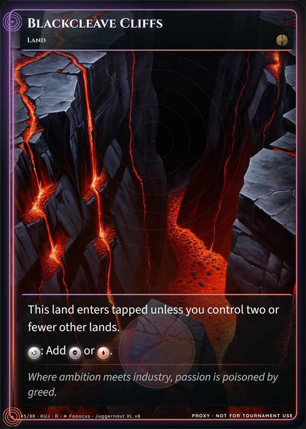 Blackcleave Cliffs full-art frame
