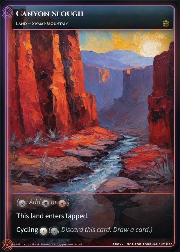 Canyon Slough full-art frame