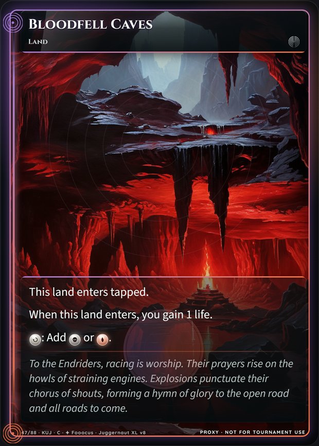 Bloodfell Caves full-art frame