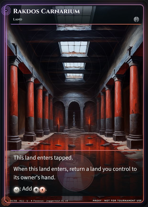Rakdos Carnarium full-art frame