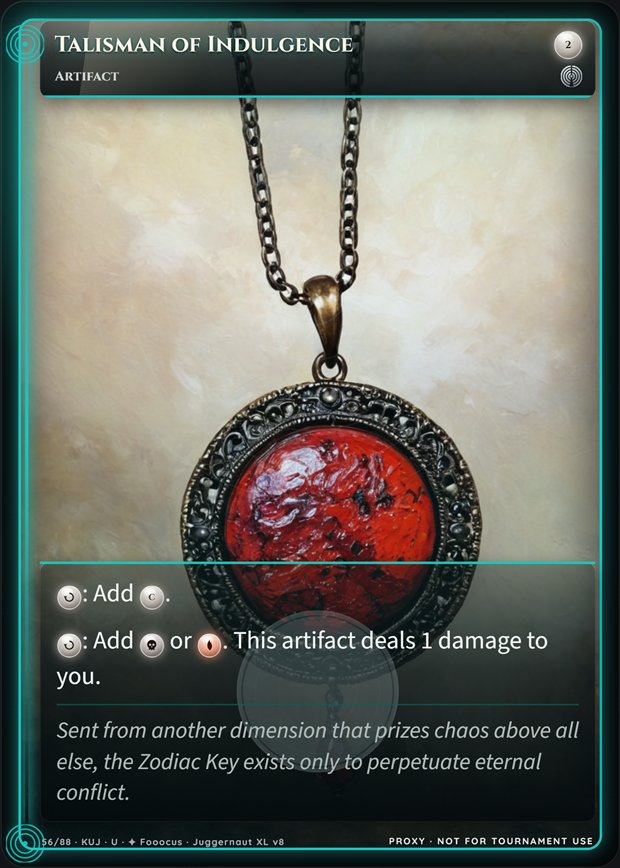 Talisman of Indulgence full-art frame
