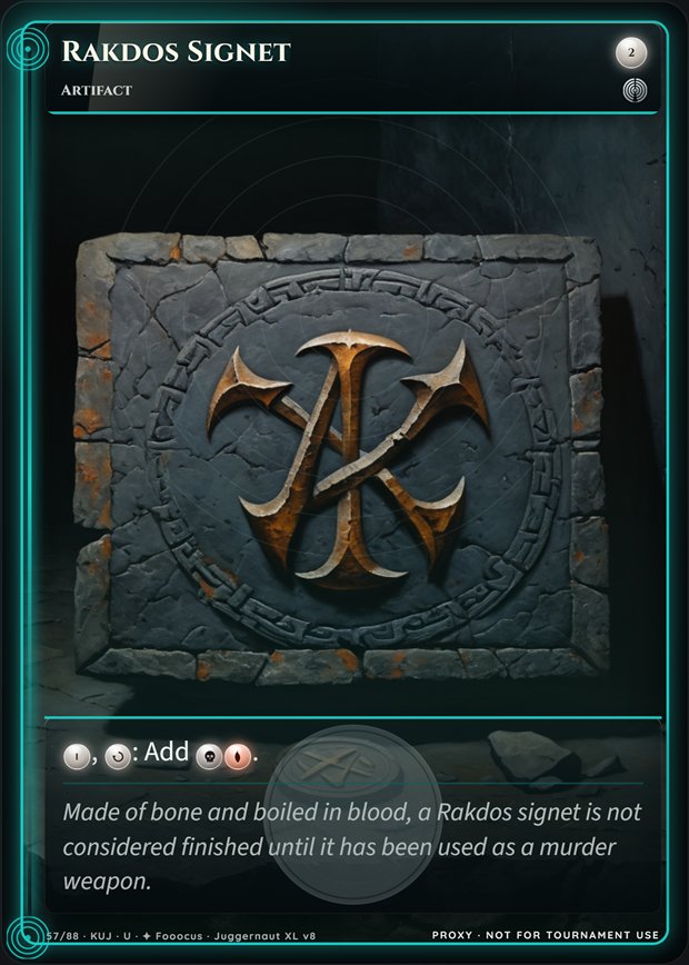 Rakdos Signet full-art frame