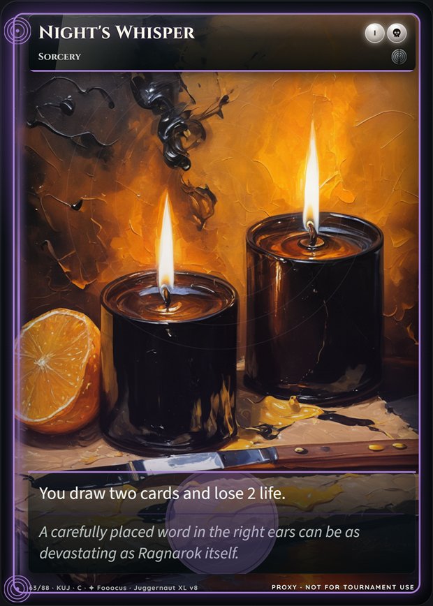 Night's Whisper full-art frame