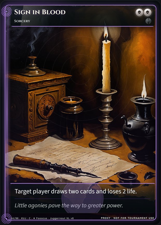 Sign in Blood full-art frame