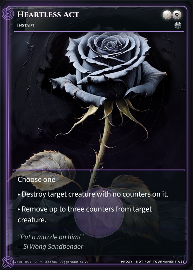Heartless Act full-art frame