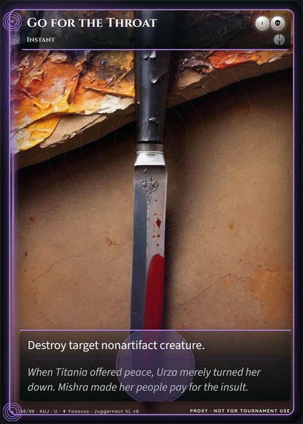 Go for the Throat full-art frame