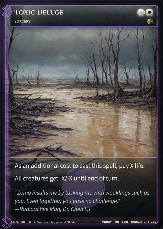 Toxic Deluge full-art frame
