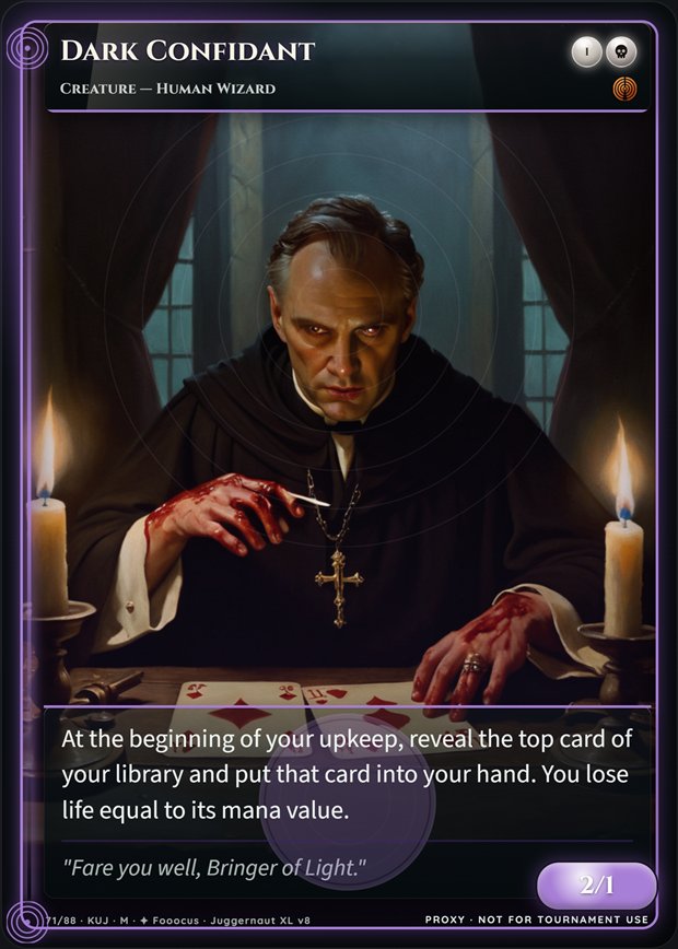 Dark Confidant full-art frame