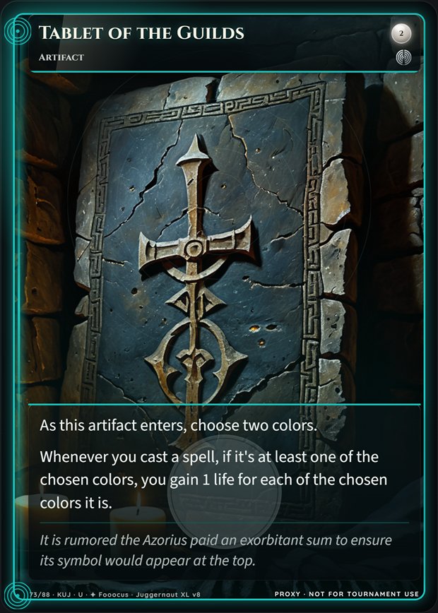 Tablet of the Guilds full-art frame