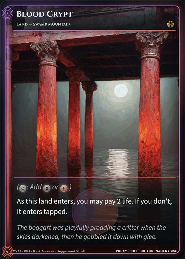 Blood Crypt full-art frame