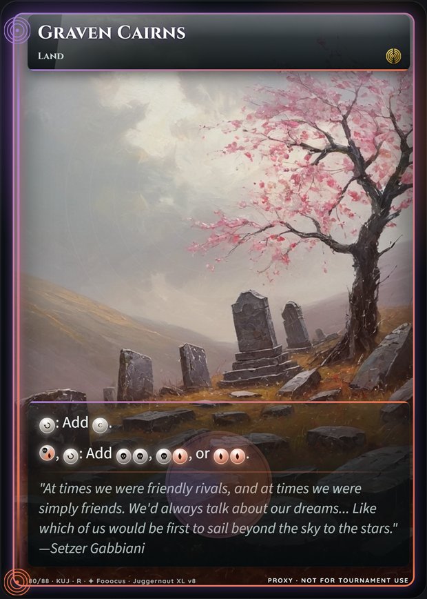 Graven Cairns full-art frame