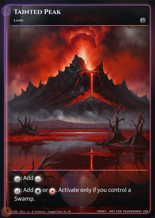 Tainted Peak full-art frame