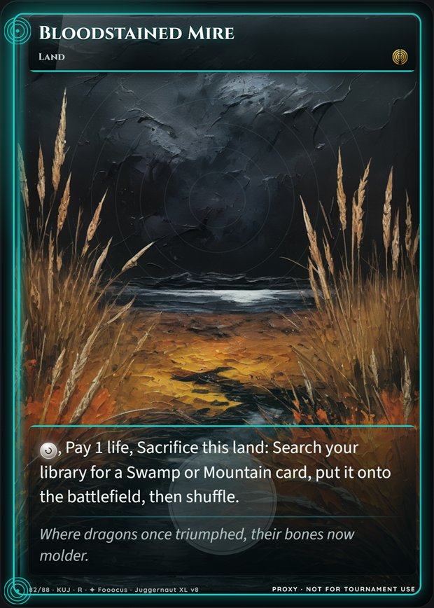 Bloodstained Mire full-art frame