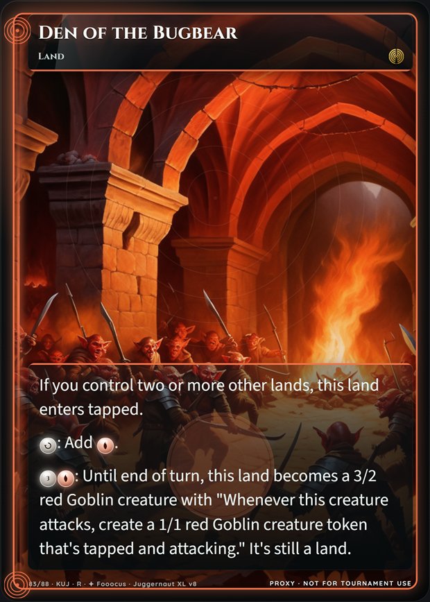 Den of the Bugbear full-art frame