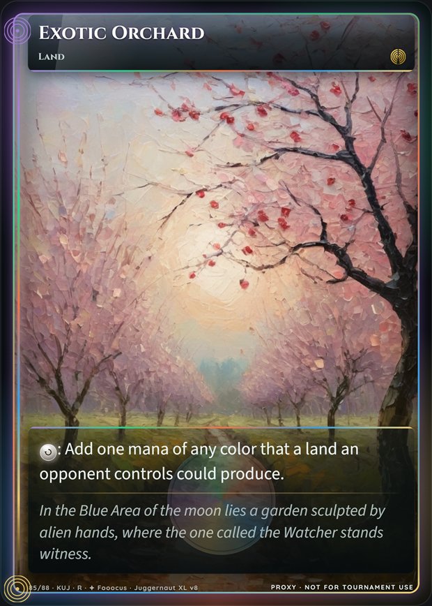 Exotic Orchard full-art frame